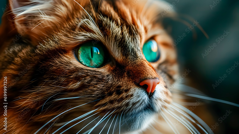 Profile picture of a cat with green eyes.