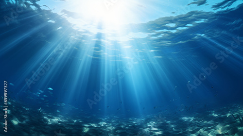 Ocean underwater rays