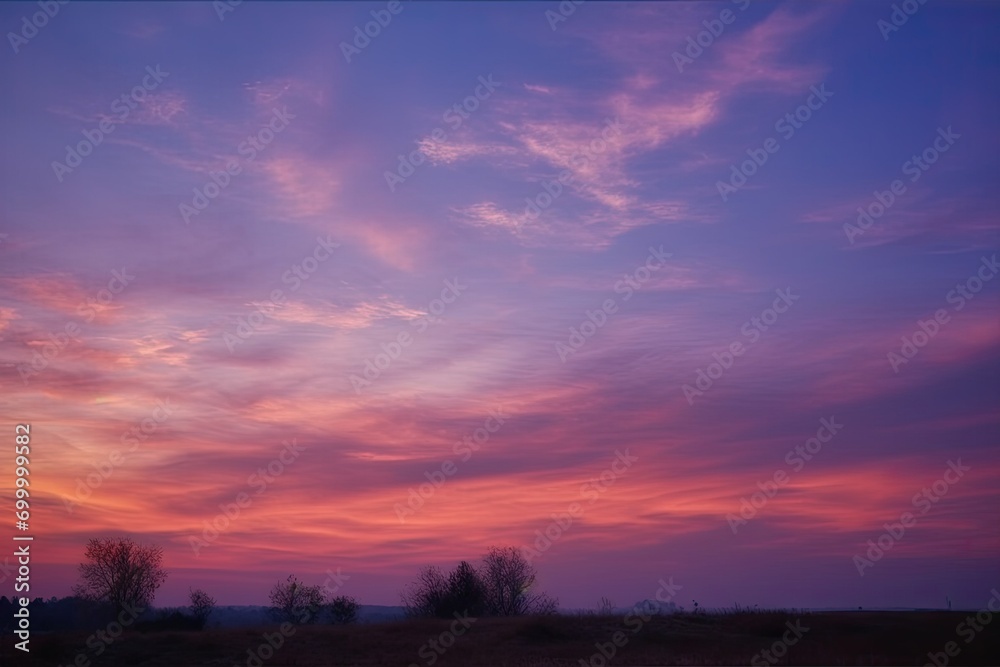 design background elegant clouds sky evening beautiful shades delicate sunset purple pink orange