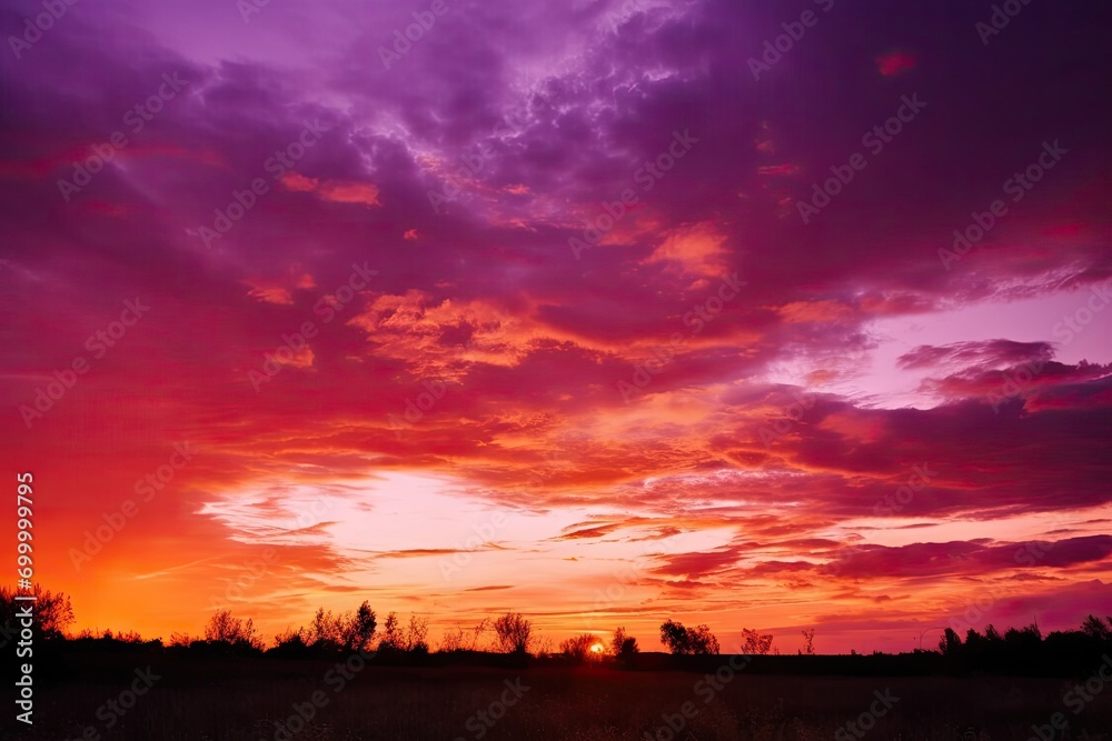 background sky evening beautiful clouds sky yellow orange red purple sunset colorful