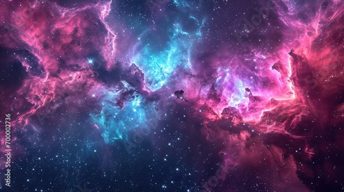 Captivating view of colorful nebula in the night sky, outer space background, abstract nebula space galaxy