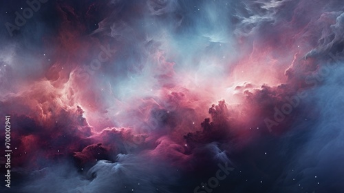 Mesmerizing close up of vibrant nebula in the night sky, view from outer space background, colorful abstract nebula space galaxy