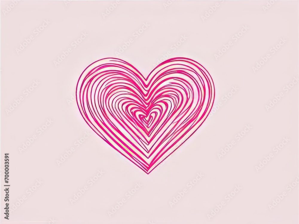 corazón pintado rosa