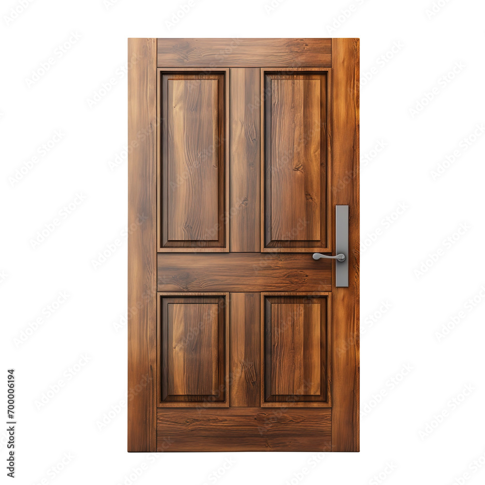 wooden door isolated on transparent background Remove png, Clipping Path, pen tool