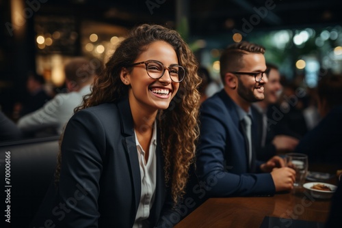Team of young professionals engaged in a productive conversation  Generative AI