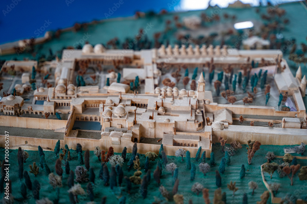 Miniature model of Topkapi Palace.