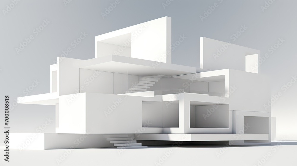 Minimalistic architectural design in seclusion. Clean lines, modern structure, simplicity, geometry, isolated. Generated by AI. Minimalistic architectural design in seclusion. Clean lines, modern structure, simplicity, geometry, isolated. Generated by AI.