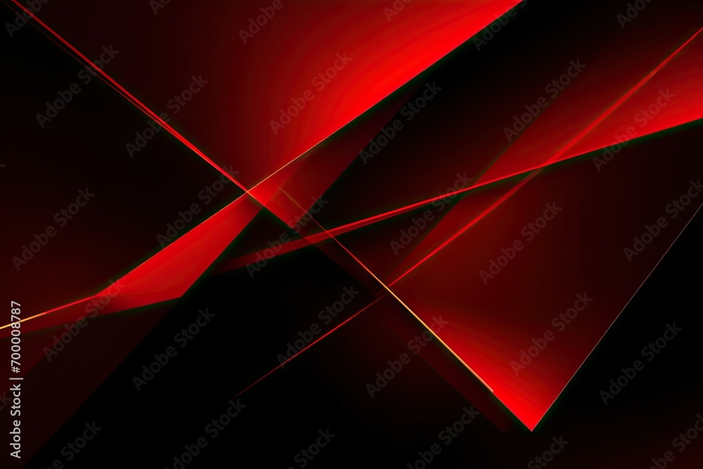 glow color red fiery shadow light triangles lines agonal gradient shape geometric effect 3d design background modern abstract red black - obrazy, fototapety, plakaty 