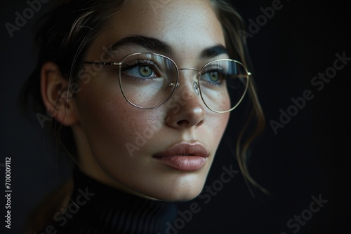 Elegant eyewear in a chic portrait