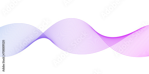 Wave of the many colored lines. Abstract wavy stripes on a white background isolated. Creative line art. illustration for modern business design. Futuristic wallpaper. Cool element,