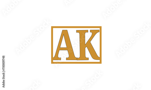 AK, KA , A , K , Abstract Letters Logo Monogram 