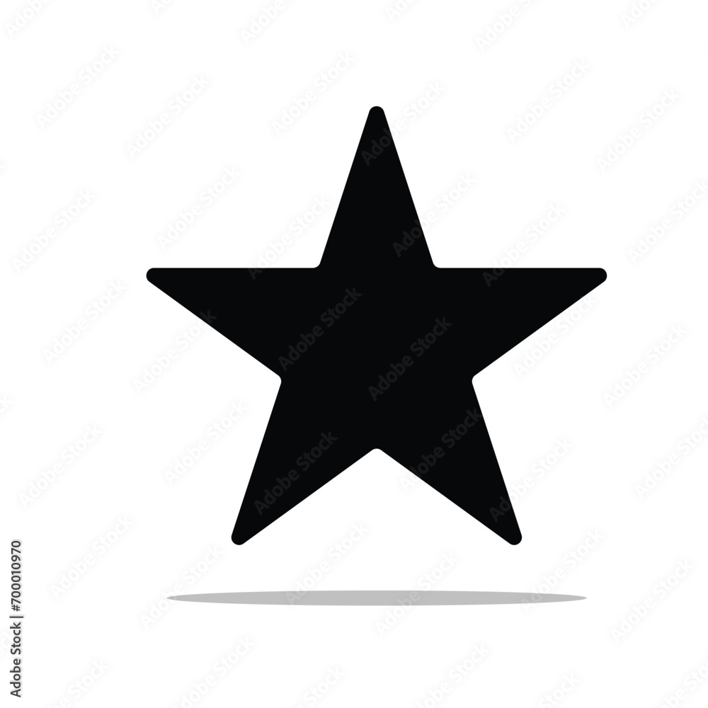 Black star - vector Illustration. Black star - vector Illustration.
