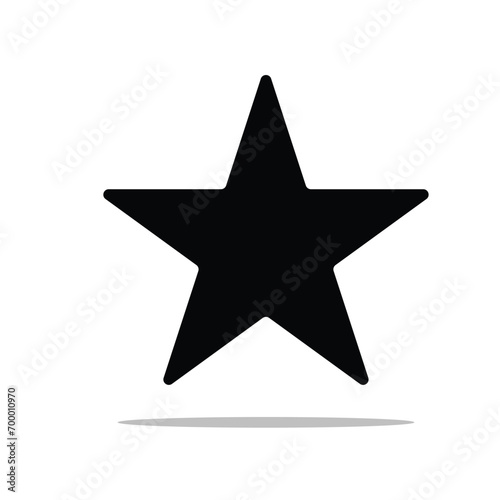 Black star - vector Illustration.