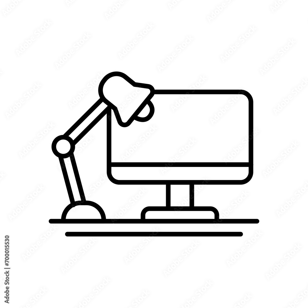 Workplace outline icons, minimalist vector illustration ,simple transparent graphic element .Isolated on white background Workplace outline icons, minimalist vector illustration ,simple transparent graphic element .Isolated on white background