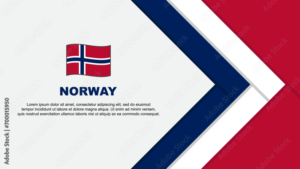 Obraz premium Norway Flag Abstract Background Design Template. Norway Independence Day Banner Cartoon Vector Illustration. Norway Cartoon