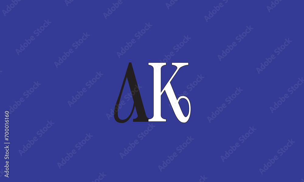 AK, KA , A , K , Abstract Letters Logo Monogram AK, KA , A , K , Abstract Letters Logo Monogram
