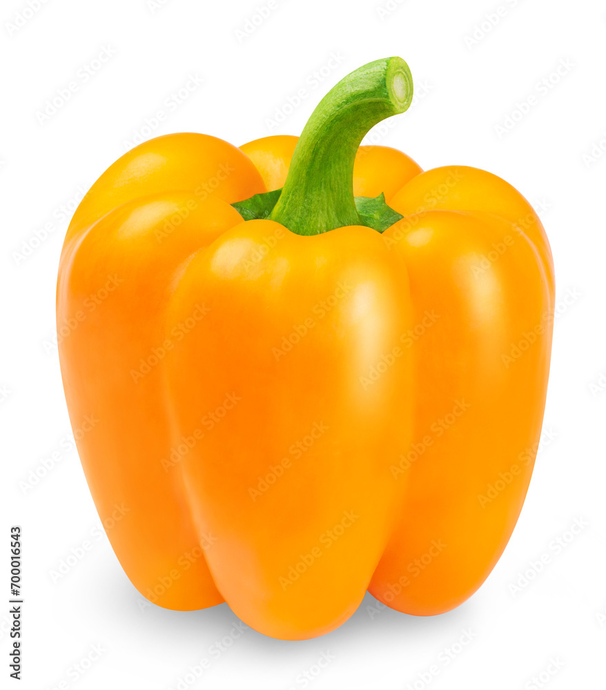 Pepper isolated. Orange bell pepper on a transparent background. Pepper isolated. Orange bell pepper on a transparent background.