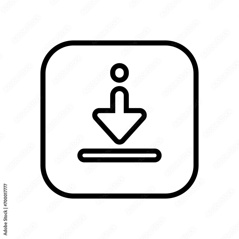 Download icon vector. Upload button illustration. Load symbol or logo. Download icon vector. Upload button illustration. Load symbol or logo.
