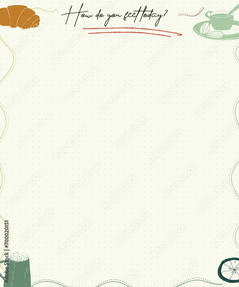 Notebook page flower cozy background timeline table schedule Notebook page flower cozy background timeline table schedule