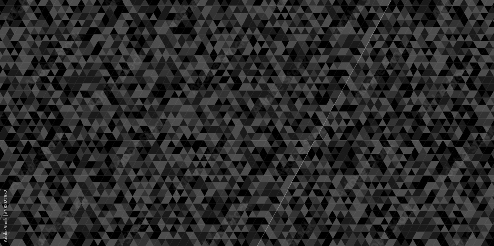 Black and gray square triangle tiles pattern mosaic background. Modern seamless geometric dark black pattern background with lines Geometric print composed of triangles.
Black and gray square triangle tiles pattern mosaic background. Modern seamless geometric dark black pattern background with lines Geometric print composed of triangles.