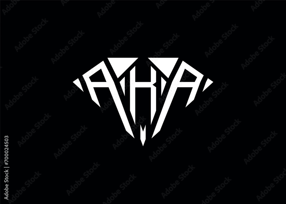 Modern letter A K A diamond shape logo And initial monogram A K A letter logo vector template