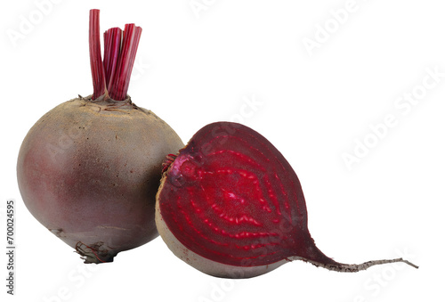 Raw beetroot - isolated on transparent backgorund