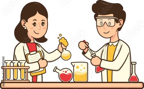 Scientist Person doing Experiment in Laboratory Celebrate World Science Day for Peace and Development