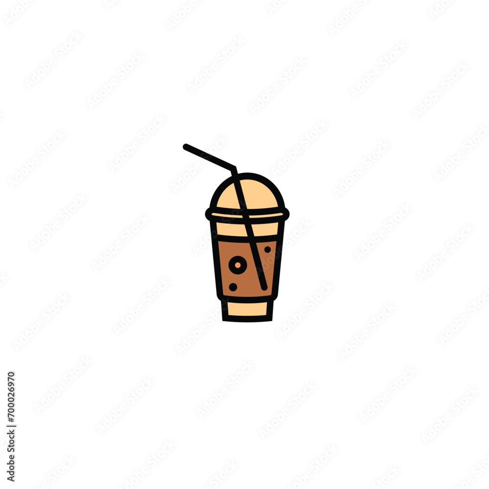 Original vector illustration. The icon of carbonated water in a disposable container.