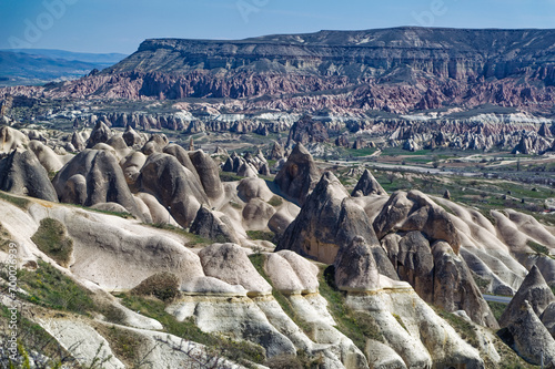 Obraz na płótnie Aerial view over natural landscape in Cappadocia, Turkey. w salonie
