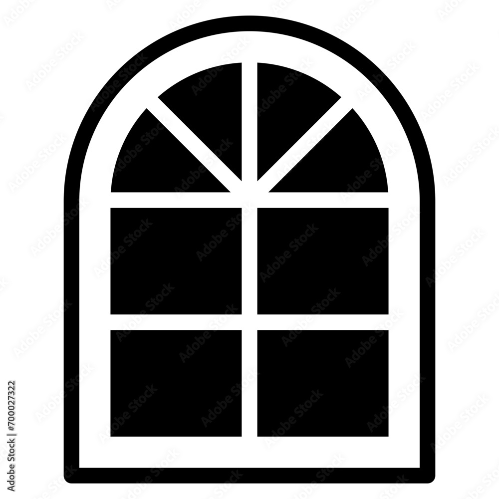 curved window frame