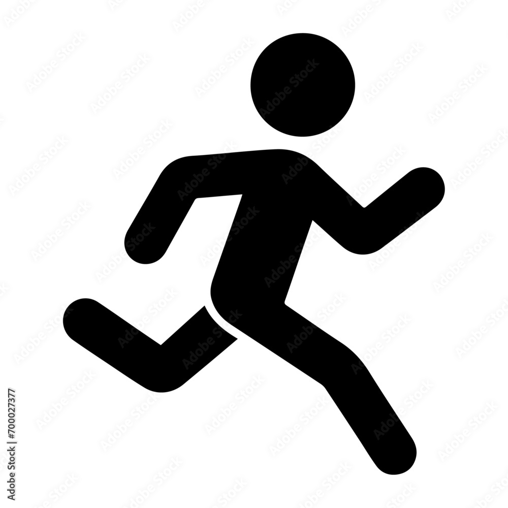 minimal Stick Figure character Run vector silhouette, black color minimal Stick Figure character Run vector silhouette, black color