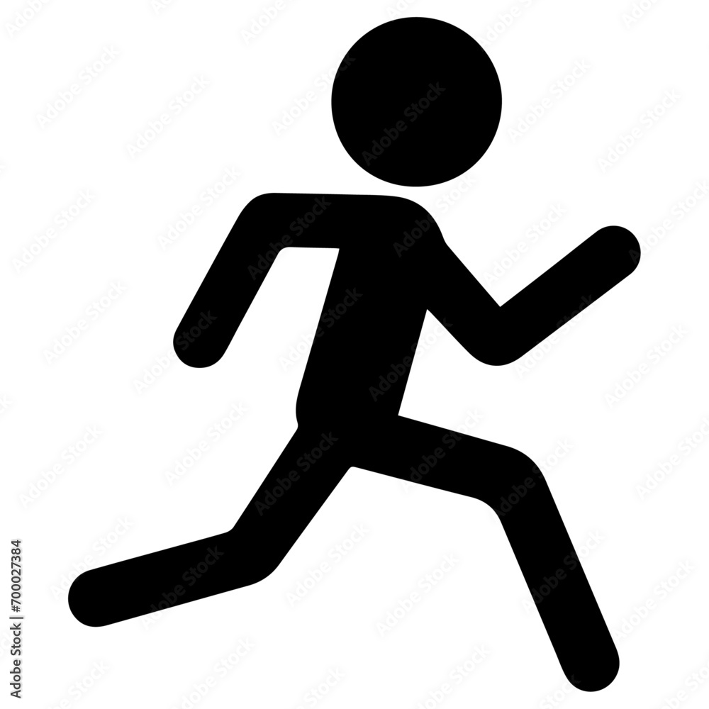 minimal Stick Figure character Run vector silhouette, black color minimal Stick Figure character Run vector silhouette, black color