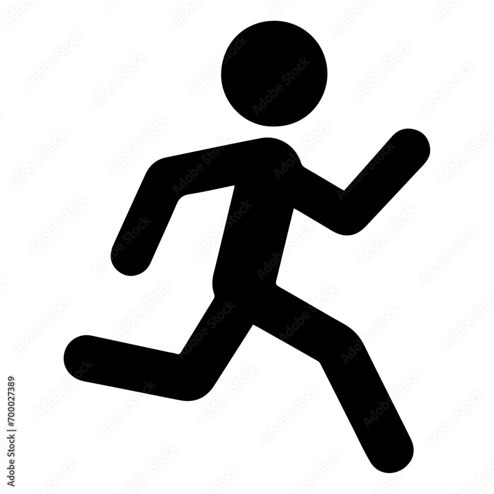 minimal Stick Figure character Run vector silhouette, black color minimal Stick Figure character Run vector silhouette, black color