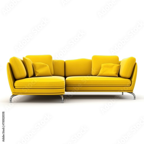 Sectional sofa yellow