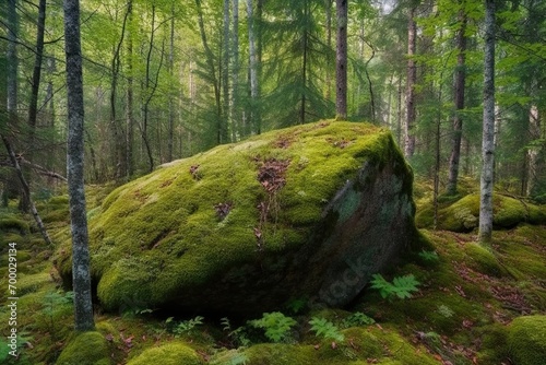 landscape nature siberian moss green stones large forest krasnoyarsk park national stolby rocks moss