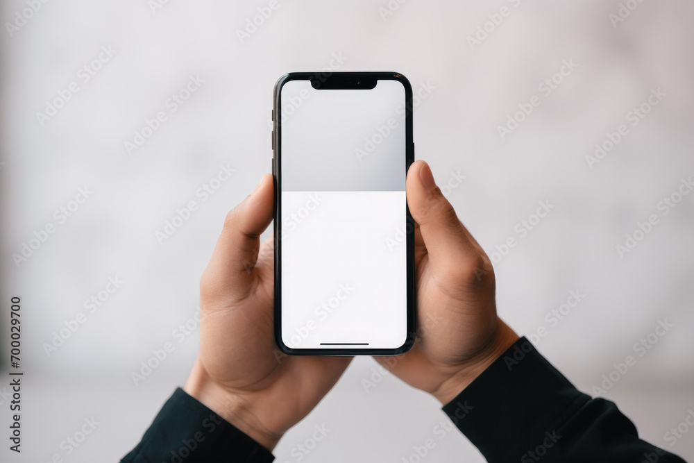 close-up shot of a smartphone in male hands