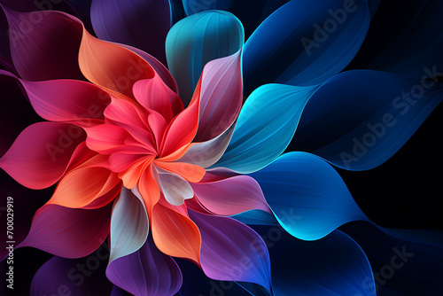 Flower abstract colorful  dark background