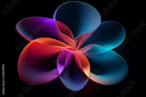 Flower abstract colorful  dark background