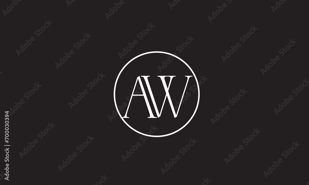 AW, WA , A , W , Abstract Letters Logo Monogram AW, WA , A , W , Abstract Letters Logo Monogram