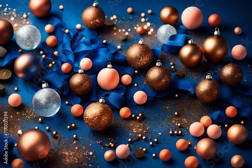 Gilded Dreamscape: Radiant Bauble Bokeh Infused with warm Blues, Oranges, Golds and other vibrant colors.