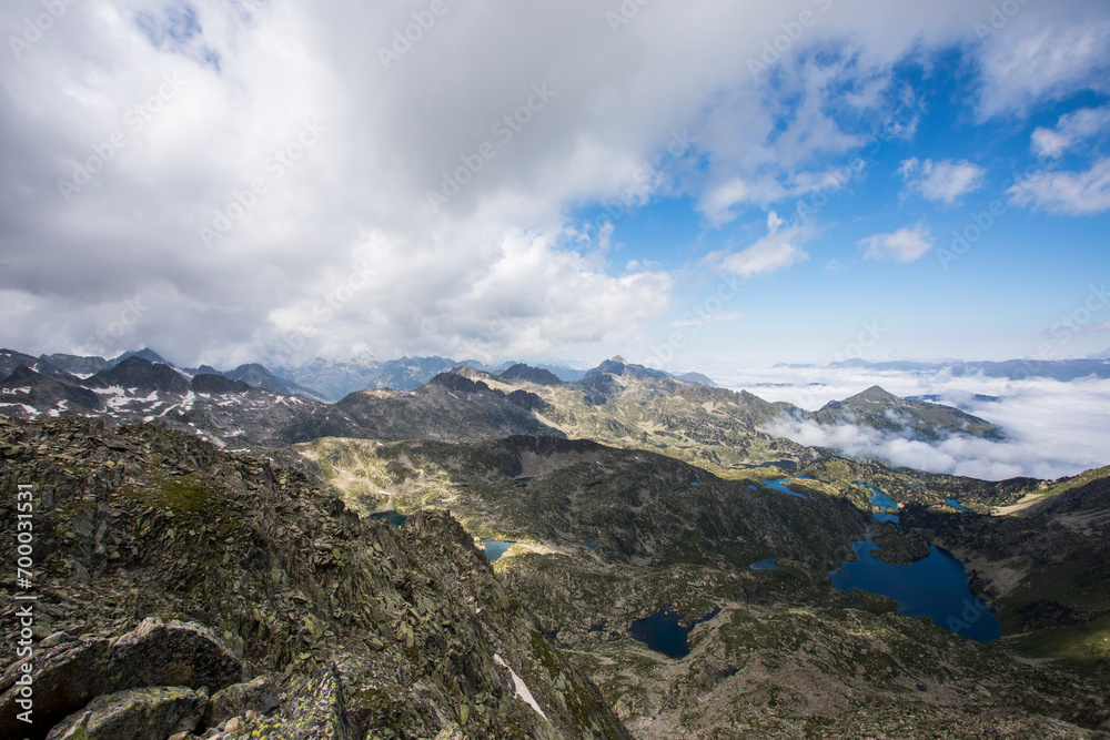 Summer landscape in Aiguestortes and Sant Maurici National Park, Spain