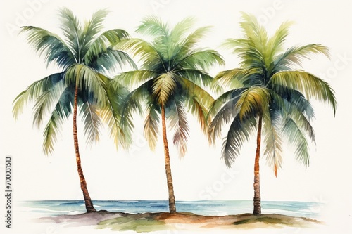 palm trees on white