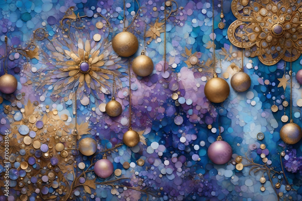 Gilded Dreamscape: Radiant Bauble Bokeh Infused with warm Blues, Oranges, Golds and other vibrant colors. Gilded Dreamscape: Radiant Bauble Bokeh Infused with warm Blues, Oranges, Golds and other vibrant colors.