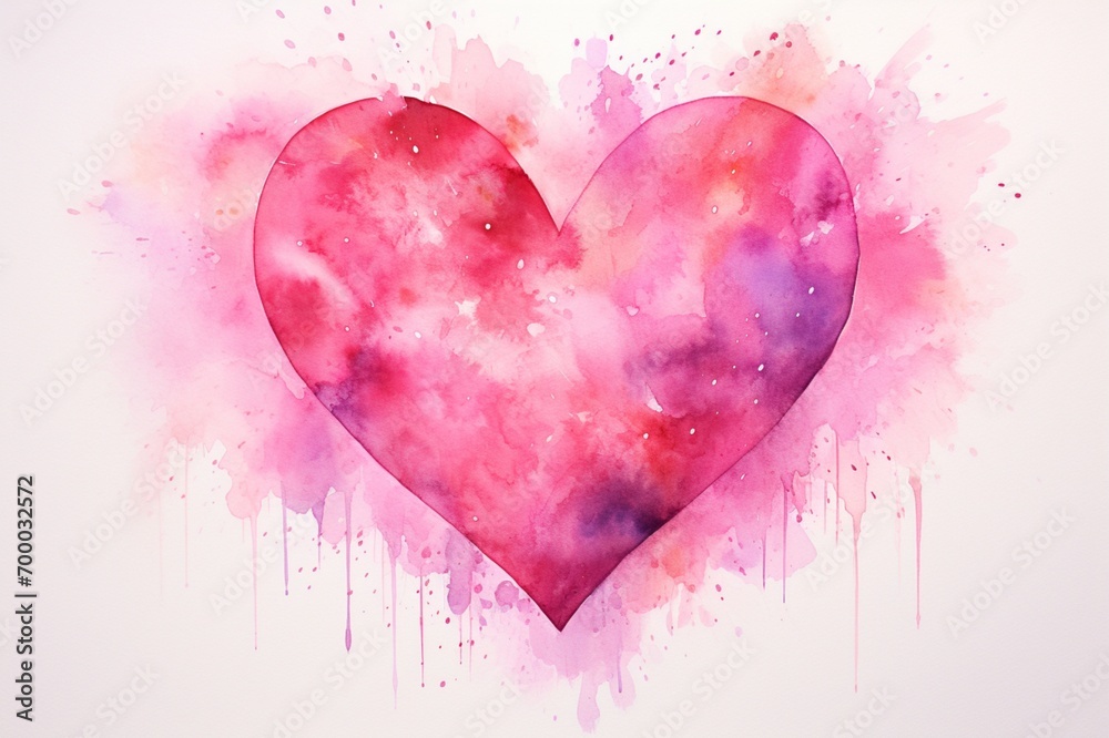 heart pink splash