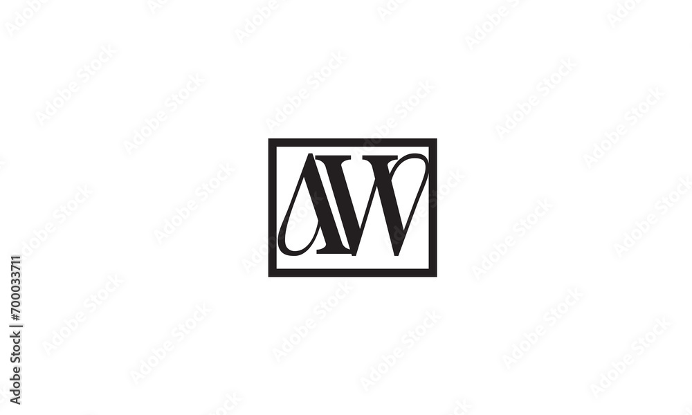 AW, WA , A , W , Abstract Letters Logo Monogram AW, WA , A , W , Abstract Letters Logo Monogram