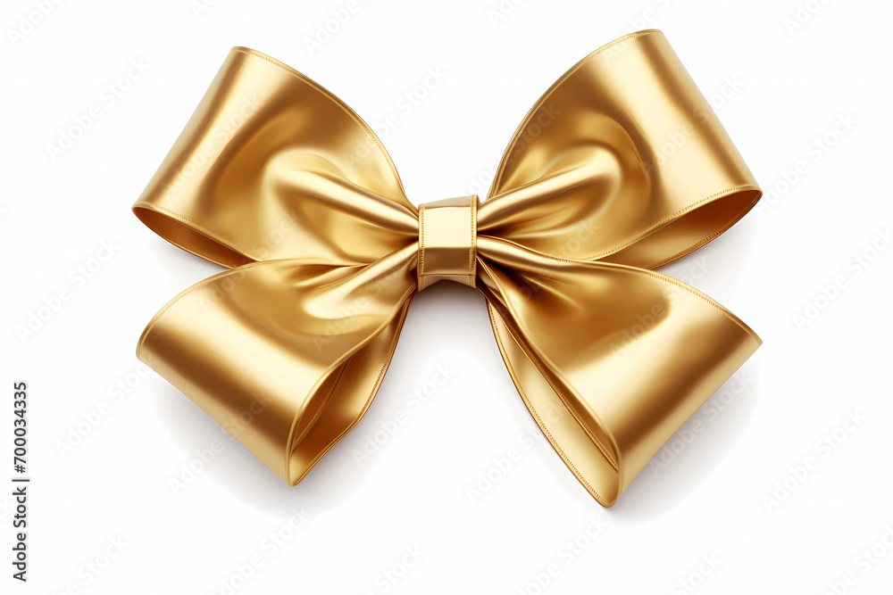 gold gift bow isolated on white gold gift bow isolated on white