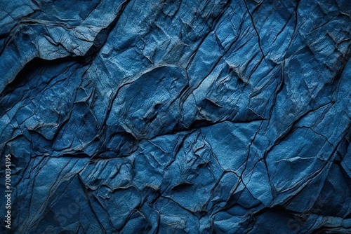 design background stone blue paper crumpled rough looks it close veins cracks texture surface rock toned background abstract blue navy photo