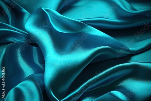 design space background teal beautiful surface fabric shiny folds satin silk blue light