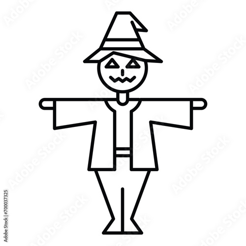 Scarecrow icon vector on trendy design