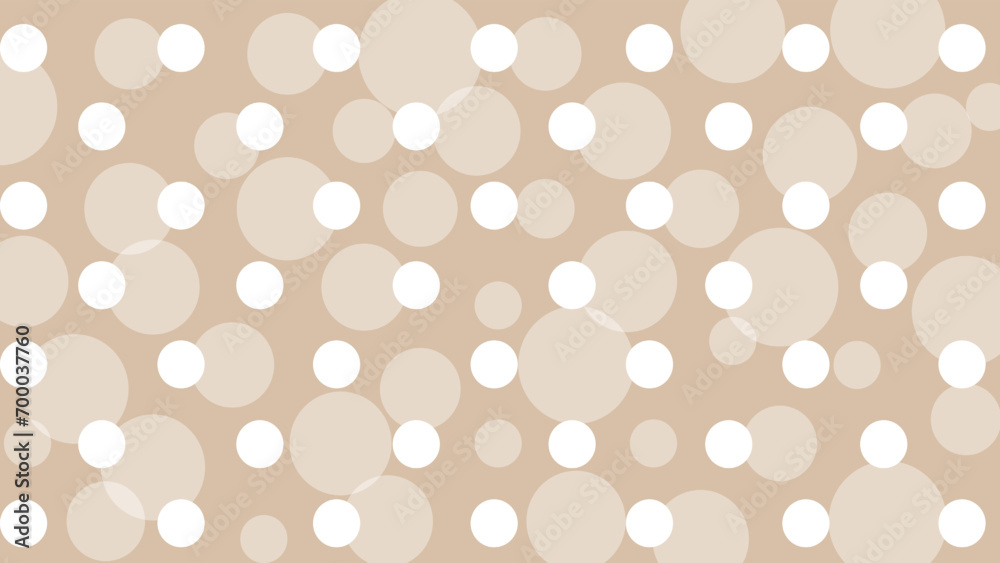 Beige seamless pattern with white polka dot